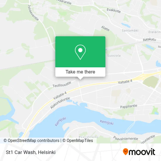St1 Car Wash map