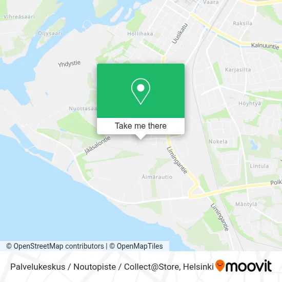 Palvelukeskus / Noutopiste / Collect@Store map