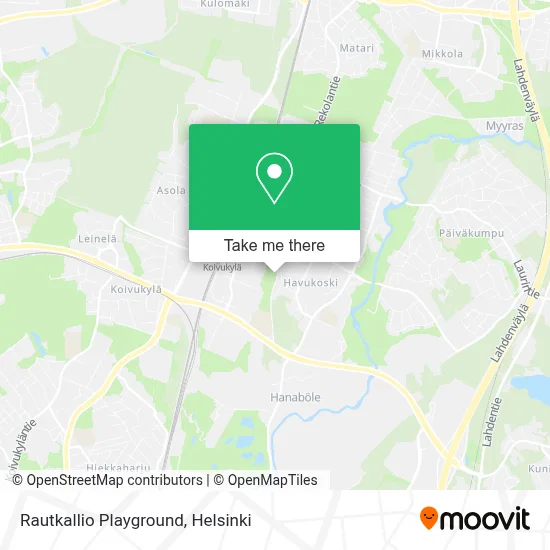 Rautkallio Playground map