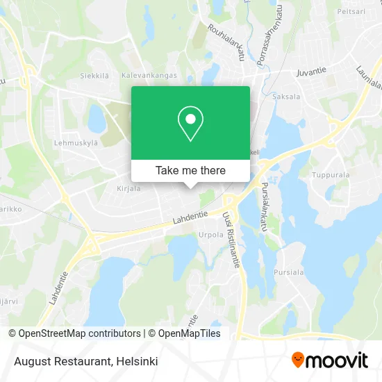 August Restaurant map