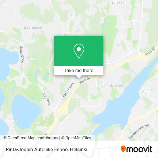 Rinta-Joupin Autoliike Espoo map