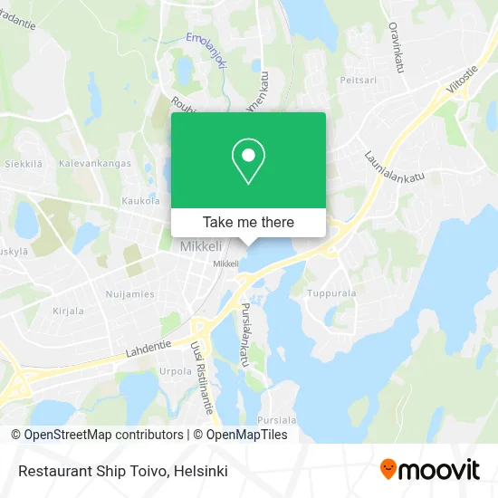 Restaurant Ship Toivo map