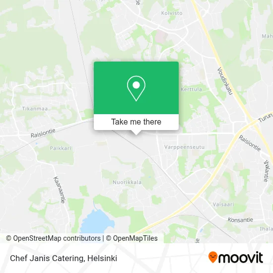 Chef Janis Catering map