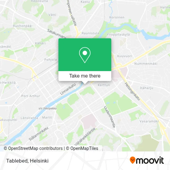 Tablebed map