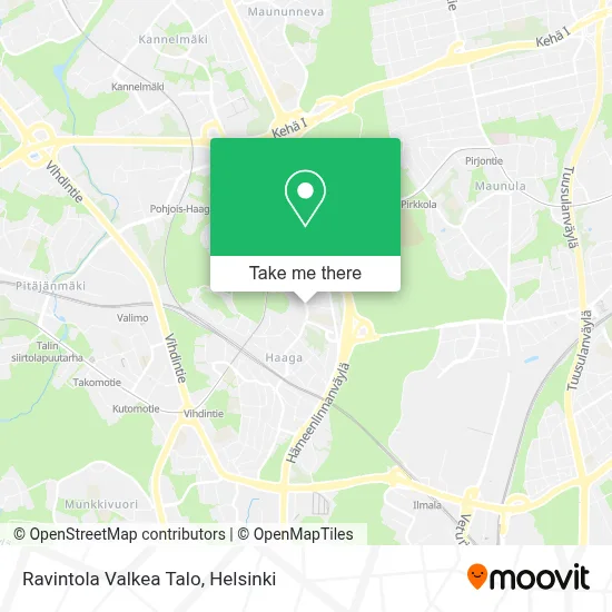 Ravintola Valkea Talo map