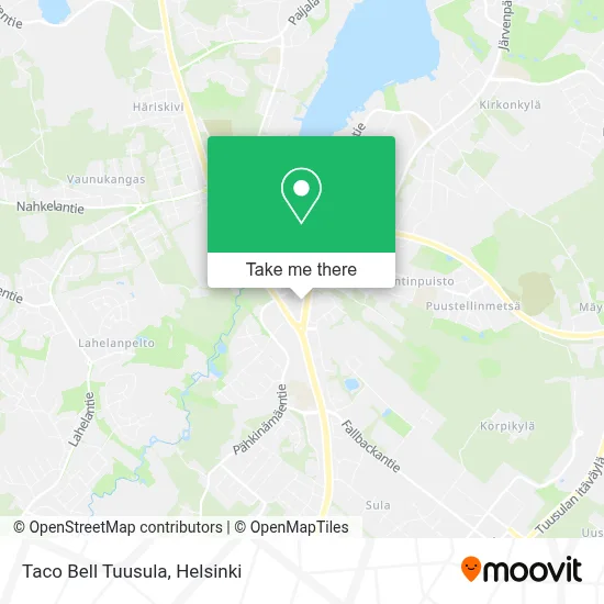 Taco Bell Tuusula map