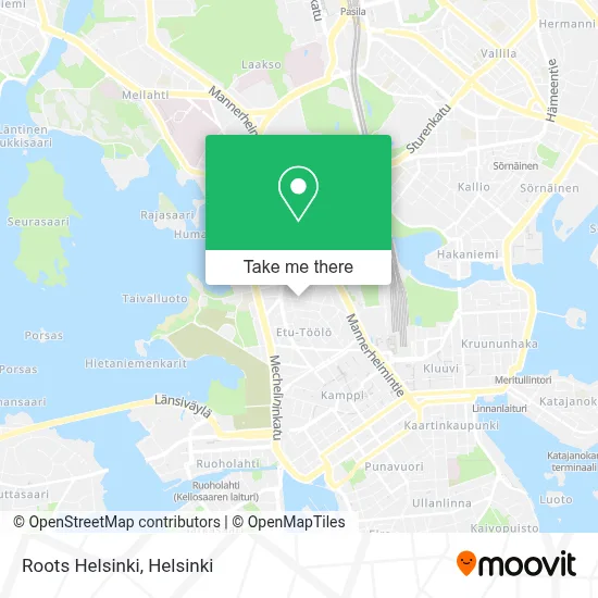 Roots Helsinki map