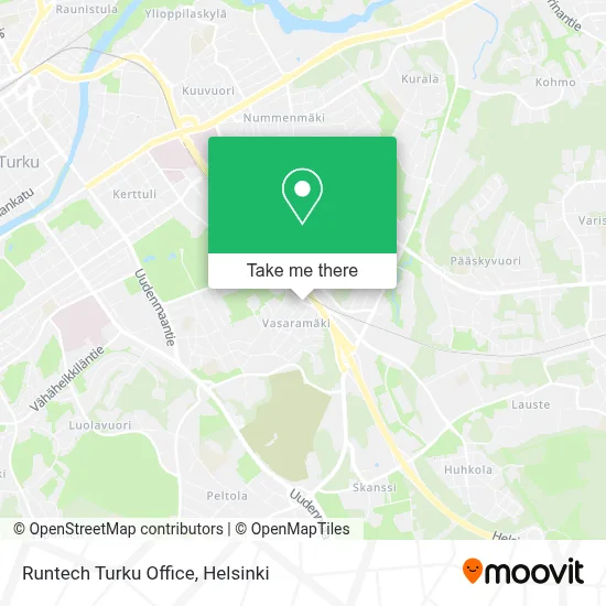 Runtech Turku Office map