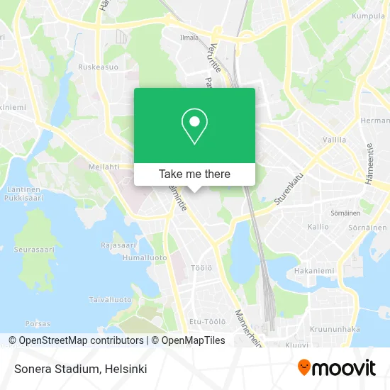 Sonera Stadium map