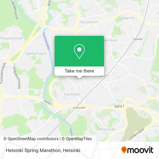 Helsinki Spring Marathon map