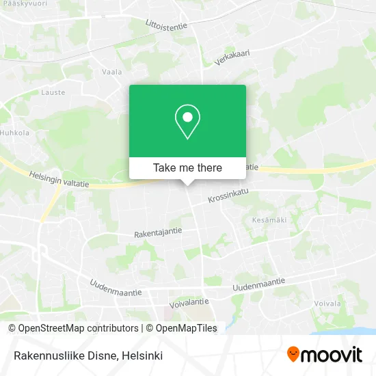 Rakennusliike Disne map