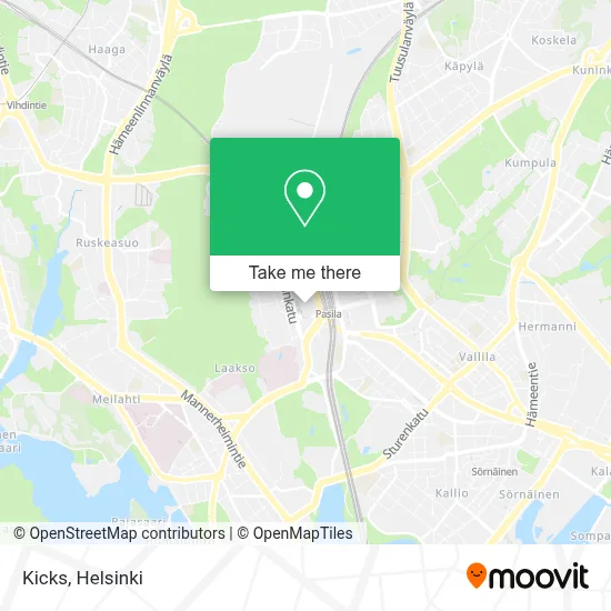 Kicks map