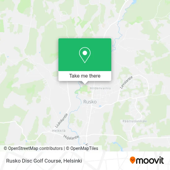 Rusko Disc Golf Course map
