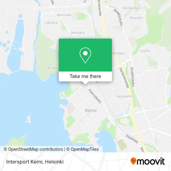Intersport Kemi map