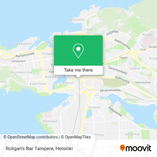 Roligan's Bar Tampere map