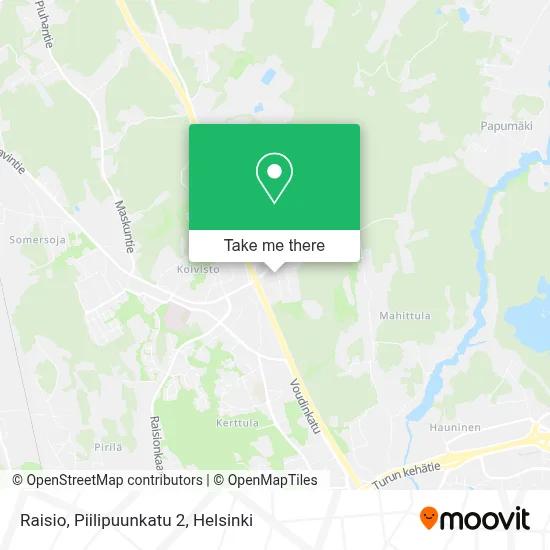Raisio, Piilipuunkatu 2 map