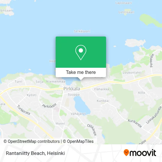 Rantaniitty Beach map