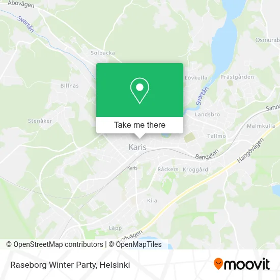Raseborg Winter Party map