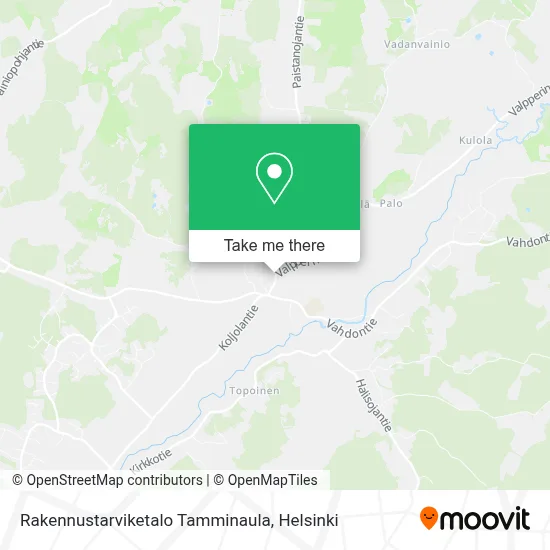 Rakennustarviketalo Tamminaula map