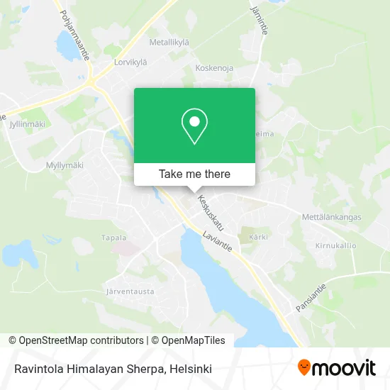 Ravintola Himalayan Sherpa map