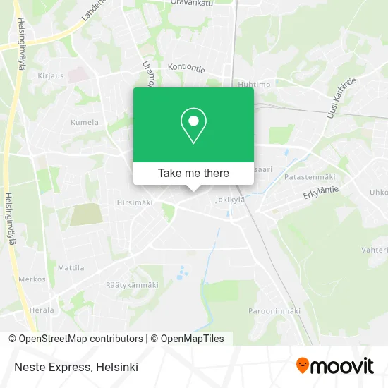 Neste Express map