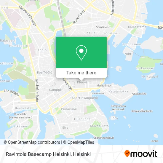 Ravintola Basecamp Helsinki map