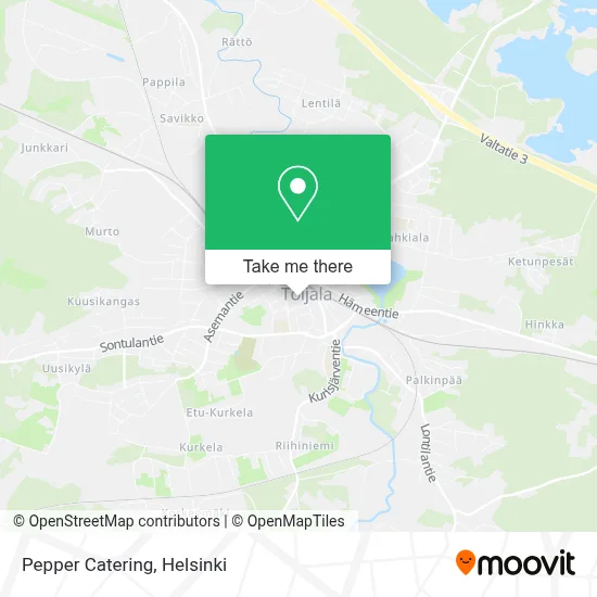 Pepper Catering map