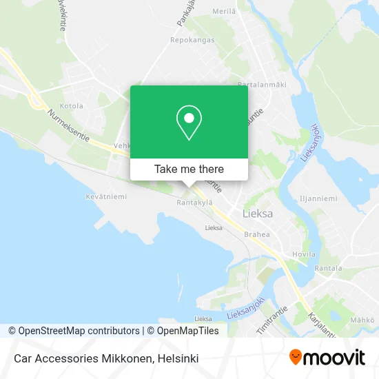 Car Accessories Mikkonen map