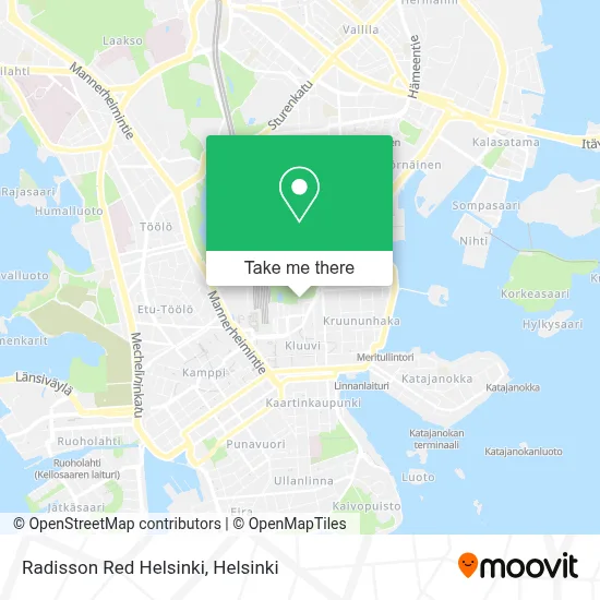 Radisson Red Helsinki map