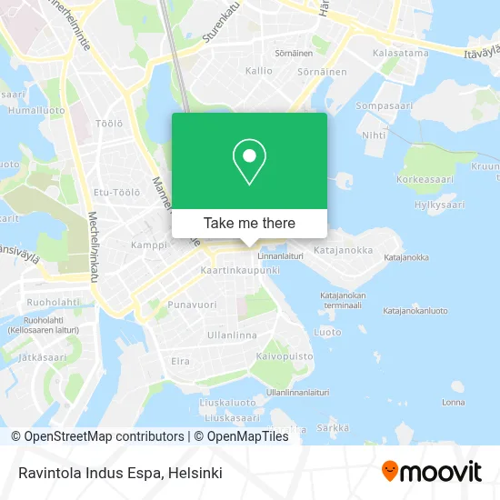 Ravintola Indus Espa map