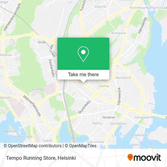 Tempo Running Store map