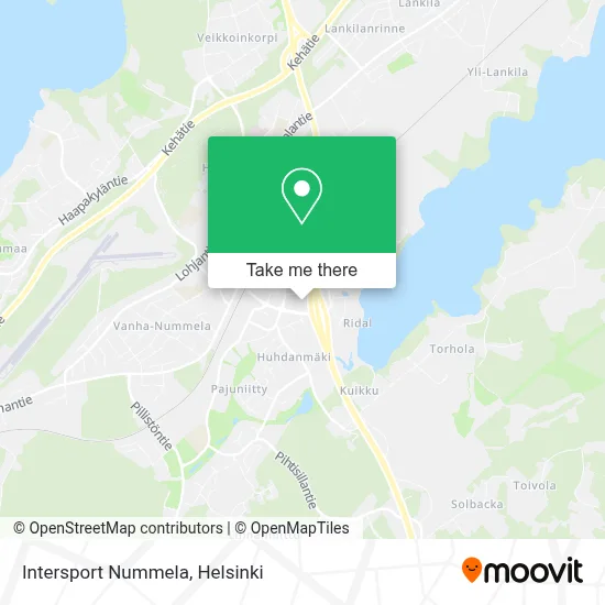 Intersport Nummela map