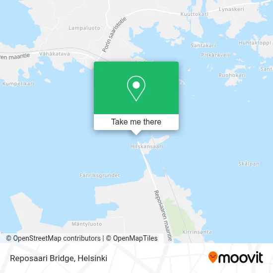 Reposaari Bridge map
