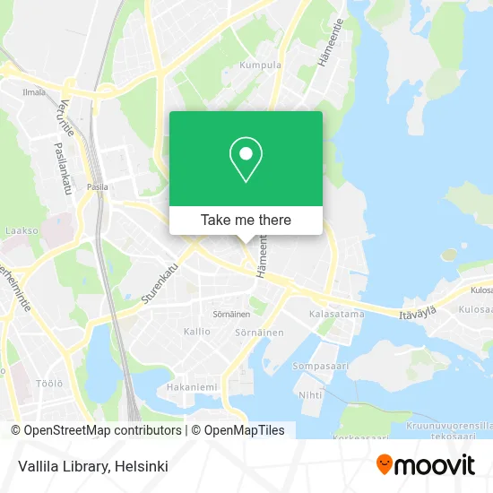 Vallila Library map