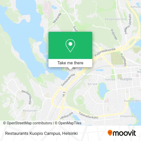 Restaurants Kuopio Campus map