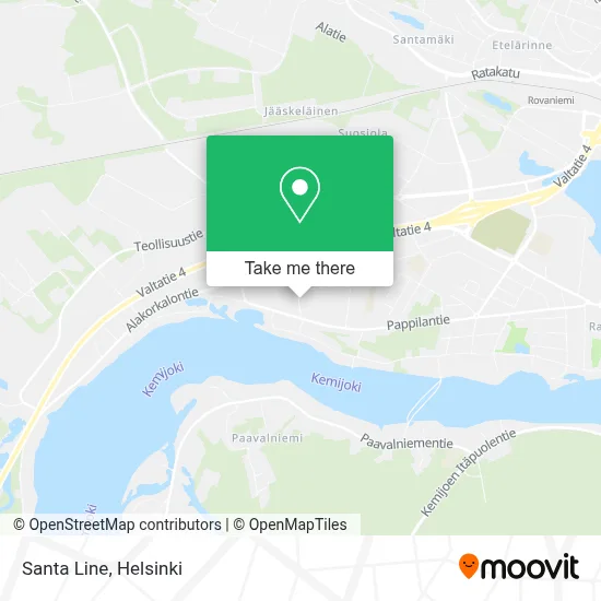 Santa Line map