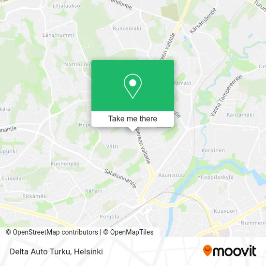 Delta Auto Turku map