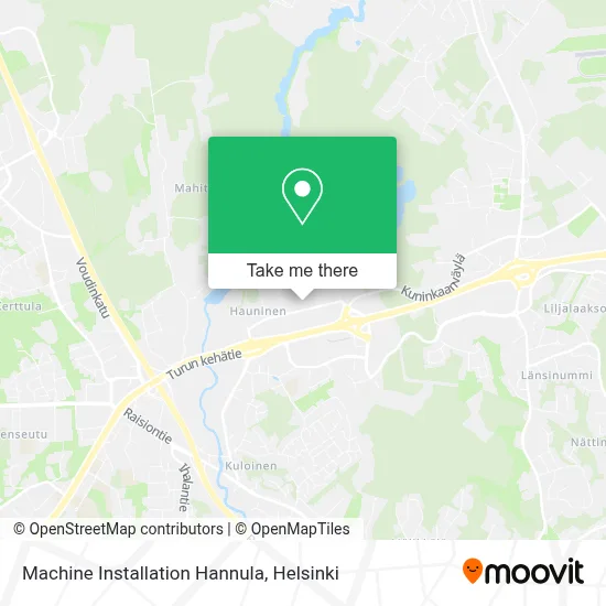 Machine Installation Hannula map