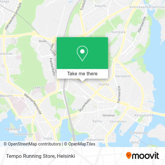 Tempo Running Store map