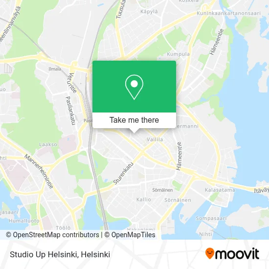 Studio Up Helsinki map