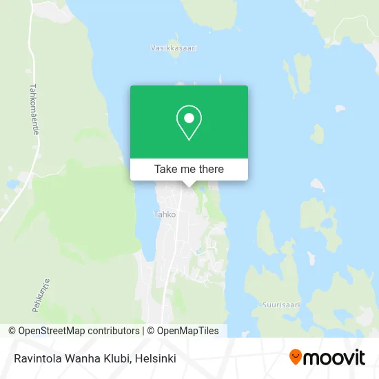 Ravintola Wanha Klubi map