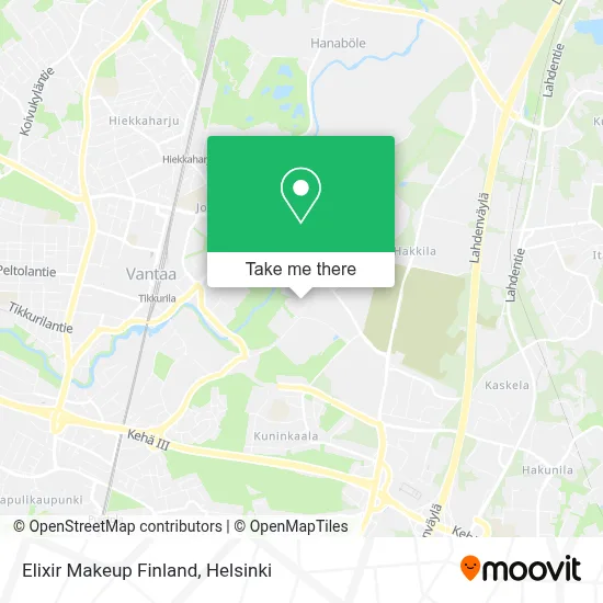 Elixir Makeup Finland map