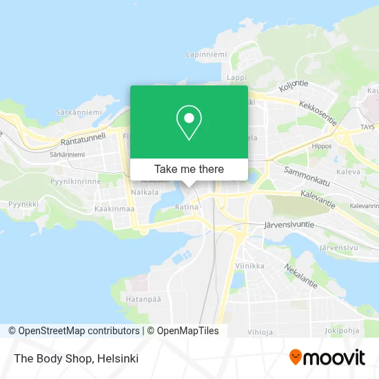 The Body Shop map