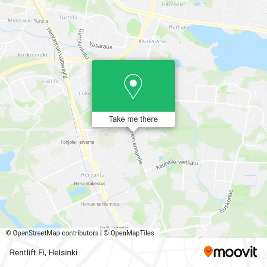 Rentlift.Fi map