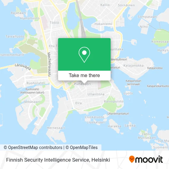 Finnish Security Intelligence Service map