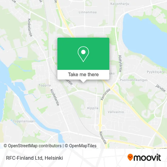 RFC-Finland Ltd map