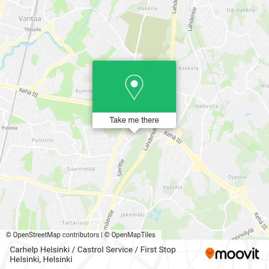 Carhelp Helsinki / Castrol Service / First Stop Helsinki map
