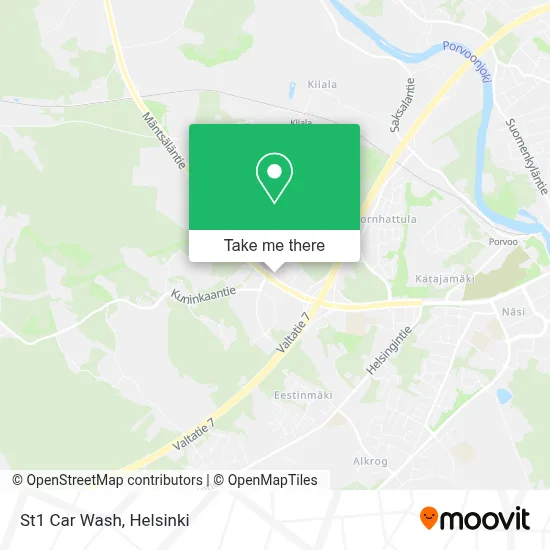St1 Car Wash map
