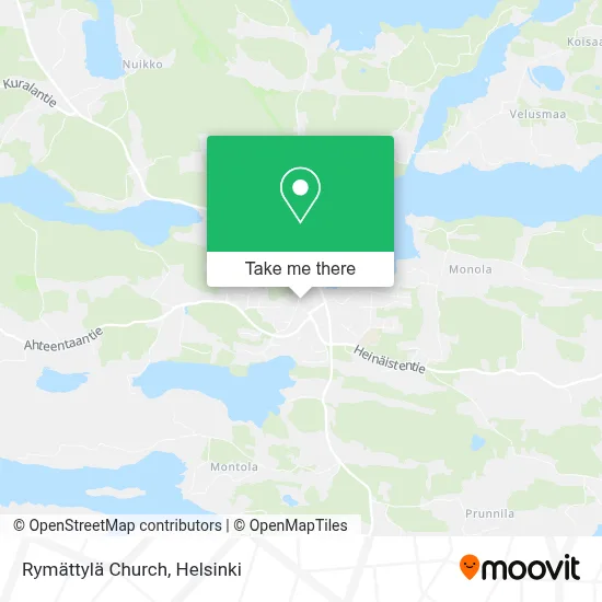 Rymättylä Church map