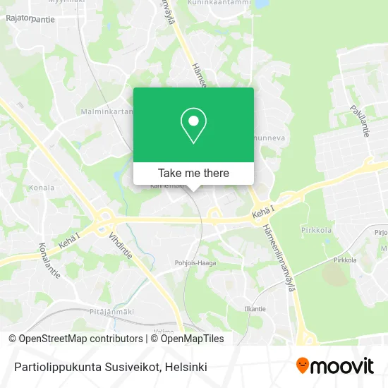 Partiolippukunta Susiveikot map